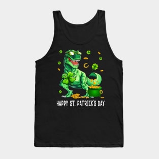 Happy St Patricks Day Dinosaur Tank Top